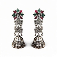 Royal Needs Oxidised Silver polish Earrings