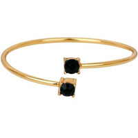 Estele Jewellery For Women Gold Plated Twinkle Free Size Cuff Bracelet with Green Stone for Girls and Women-101554 BR