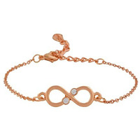 Estele Alloy with Crystal Infinity Link Bracelet for Girls (Gold)
