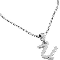 Estele Initial Letters Rhodium Plated Pendants/Charms for Girls & Womens