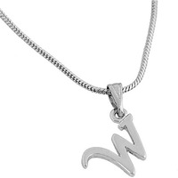 Estele Initial Letters Rhodium Plated Pendants/Charms for Girls & Womens