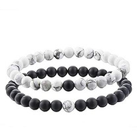 Yellow Chimes DVine Couple Collection Charm Bracelet for Women (Black; White)(YCFJCPBR-621DVINE-WHBK)