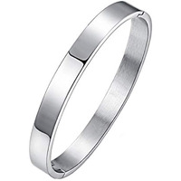 Yellow Chimes Bracelets for Men and Boys Fashion Silver Kada Bracelet for Men | Silver Toned High Polished Stainless Steel Kada for Men | Birthday Gift for Men and Boys Anniversary Gift for Husband