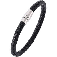 Yellow Chimes Casual Band Collection Strand Bracelet for Men (Black)(YCFJBR-53BAND-BK)