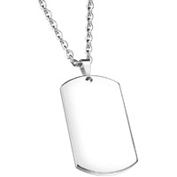 Yellow Chimes Pendant for Men and Boys Silver Dog Tag for Men | Stainless Steel Army Dog Tag Chain Pendants for Men | Birthday Gift for Men and Boys Anniversary Gift for Husband