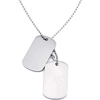 Yellow Chimes Pendant for Men and Boys Silver Dog Tag for Men | Stainless Steel Army Dog Tag Chain Pendants for Men | Birthday Gift for Men and Boys Anniversary Gift for Husband