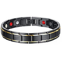 Yellow Chimes Bracelets for Men and Boys Fashion Black Bracelet for Men | Stainless Steel Chain Bracelet for Men | Birthday Gift for Men and Boys Anniversary Gift for Husband