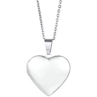 Yellow Chimes Pendant for Women Silver Plated Openable Heart Photo Frame Locket Gift Jewelry Pendant Necklace for Men and Women Valentine Gift for Girls
