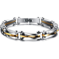 Yellow Chimes Bracelets for Men and Boys Fashion Silver Bracelet for Men |Silver Toned Durable Stainless Steel Chain Bracelet for Men | Birthday Gift for Men and Boys Anniversary Gift for Husband