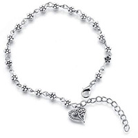 Yellow Chimes Stylish Single PC Oxidized Silver Anklet for Women (YCFJAK-020HRT-SL)