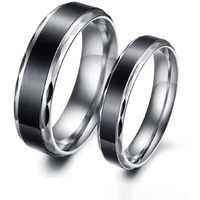 Yellow Chimes Rings for Women and Girls Couple Rings | Valentine Ring Black Bands Rings Titanium Steel Never Fading Couple Ring For Men | Birthday Gifts For Women Valentine Gift for Girls