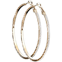 Yellow Chimes Earrings for Women and Girls | Fashion Gold Plated Hoop Earring | Western Big Hoop Earrings | Accessories Jewellery for Women | Birthday Gift for Girls and Women Anniversary Gift for Wife