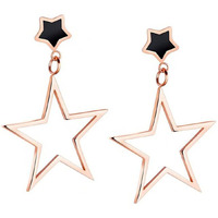 Yellow Chimes Drop Earrings for Women Rose Gold Plated Stainless Steel Star Shaped Statement style Drop Earrings for Women and Girls