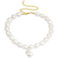 Yellow Chimes Choker Necklace for Women White Pearl Choker Necklace Fashion Looks Choker Necklace for Women and Girls.