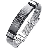 Yellow Chimes Bracelet for Men Western Style Stainless Steel Never Fading Cross Silver Black Bracelet for Men & Boys
