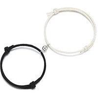 Yellow Chimes Valentine Gift for Girls Couple Bracelet for Unisex 2 Pcs Unisex Adjustable Couple Ball Dual Coloured Bracelet For Unisex Adults/Boys and Girls (Pack of 2)