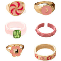 Yellow Chimes Knuckle Rings for Women Combo of 6 Pcs Stack Rings Gold Plated Midi Finger Knuckle Ring Set for Women and Girls.