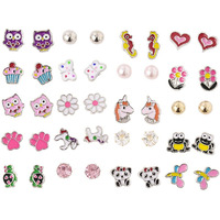 Melbees by Yellow Chimes Stud Earrings for Girls Combo of 20 Pairs Cute Little Stud Earrings Combo For Girls