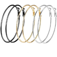 Yellow Chimes Earrings for Women and Girls Fashion Multicolor Hoop Earrings | 3 Pairs Silver Black Gold Toned Hoops Earring Set | Birthday Gift for Girls & Women Anniversary Gift for Wife