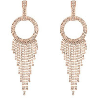 Yellow Chimes Elegant Latest Fashion Gold Plated Crystal Dangler Earrings for Women and Girls, Medium (YCFJER-604CRLDNG-GL)