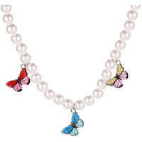 Yellow Chimes Fashion Gold Plated Pearl Butterfly Design Pendant set Earrings for Women and Girls (Design 6)