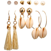 Yellow Chimes Latest Fashion Gold Plated Geometric Design Dangle Earrings for Women and Girls (Design 9)