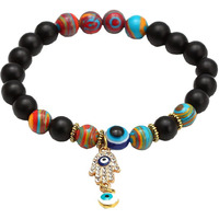 Yellow Chimes Stylish Evil Eye Bracelet for Women and Men | Cute Hand Jewelry | Thread & Fashion Bracelets | Beads Unisex Bracelet for women and men