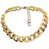 Yellow Chimes Necklace for Women and Girls Choker Chain Necklace for Women | Golden Cuban Link Chain Choker Necklace for Girls | Birthday Gift for girls and women Anniversary Gift for Wife