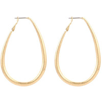 Yellow Chimes Hoop Earrings for Women Fashion Golden Hoops Earrings | Gold Plated Oval Shaped Hoop Earrings for Girls | Birthday Gift for Girls & Women Anniversary Gift for Wife