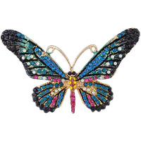 Yellow Chimes Brooch for Women Blue Butterfly Shaped Brooch Fashionable Brooch for Girls and Women.