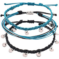 Yellow Chimes Rope Anklet for Women Combo of 3 Anklets Braided Beach Boho Coin Anklets Cute Foot Jewelry for Women and Girls