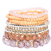 Yellow Chimes Hand Jewellery For Women | Girls Stack Bracelet Stylish New Fashion | Cute Bracelet Set | Ladies Bracelet Stack For Women | Beaded Stack Bracelet Stylish