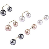 Yellow Chimes Brooch for Women and Girls | 6 Pcs Pearl Brooch Pins Sweater Shawl Clips | Collar Safety Pin Clothing Dresses Decoration Accessories | Birthday Gift for Girls and Women