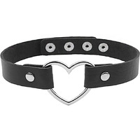 Yellow Chimes Choker Necklace for Women Black Color Adjustable PU Leather Choker Necklace for Women and Girls
