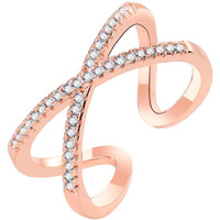 Yellow Chimes Rings for Women and Girls Rosegold Ring | Crystal Studded Rosegold Plated Adjustable Finger Ring for Women | Birthday Gifts For Women Valentine Gift for Girls