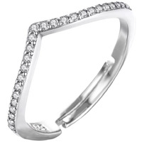 Yellow Chimes Crystal Rings For Women | Adjustable Silver Ring Cubic Zircon Crystal Ring | Valentine Special Rhodium Plated Finger Ring for Girls | Birthday Gift For Girls Anniversary Gift for Wife