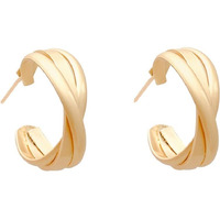 Yellow Chimes Hoop Earrings for Women Fashion Golden Hoops Earrings | Gold Plated Twisted Layered Hoop Bali Earrings for Girls | Birthday Gift for Girls & Women Anniversary Gift for Wife