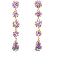 Yellow Chimes Earrings for Women and Girls Fashion Crystal Dangler Earrings | Gold Plated Purple Long Danglers Earrings | Birthday Gift for girls & women Anniversary Gift for Wife
