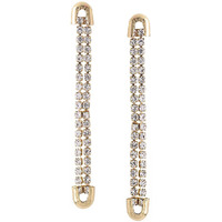 Yellow Chimes Earrings For Women Gold Tone Crystal Studded Long Chain Tassel Drop Dangler Earrings For Women and Girls