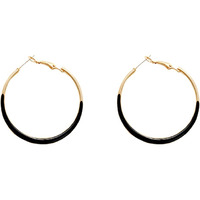 Yellow Chimes Earrings for Women and Girls Black Hoop Earrings for Girls | Gold Toned Hoop Earrings | Birthday Gift for girls and women Anniversary Gift for Wife