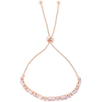 Yellow Chimes Women Crystal Bracelets | Rose Gold Plated Bracelets For Women | Rose Gold CZ Crystals Bracelet For Woman | Birthday Gift for Girls & Women Anniversary Gift for Wife