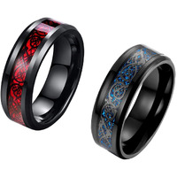 Yellow Chimes Rings for Men and Boys Black Ring for Boys |2 Pcs Combo Black Celtic Rings | Stainless Steel Rings for Men | Birthday Gift for Men and Boys Anniversary Gift for Husband