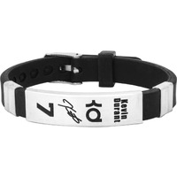 Yellow Chimes Bracelets for Men & Boys Silicone Bracelet for Men | Stainless Steel Wristbands KEVIN DURANT Signature Engraved Bracelets | Birthday Gift for Men & Boys Anniversary Gift for Husband