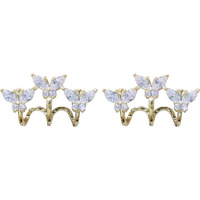ANNACREATIONS Korean Fashion Style Gold Plated Pearl Stud Earrings For Women & Girls (Set of 1)
