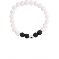 Yellow Chimes Evil Eye Bracelet For Women and Men | Fashion Blue Eye Stone White Bracelet Unisex Nazar Hand Bands Bracelet | Accessories Jewellery for Women | Birthday Gift for Girls & Boys (Design 7)