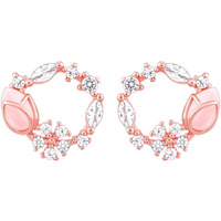 GIVA 925 Sterling Silver Rose Gold Pink Drop Wreath Studs|Gifts For Girlfriend,Rakshabandhan Gift For Sister Bhabhi,Women&Girls|With Certificate Of Authenticity And 925 Stamp|6 Month Warranty