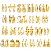 Shining Diva Fashion 24 Pairs Combo Set Latest Stylish Hoop Earrings for Women and Girls (15723er)