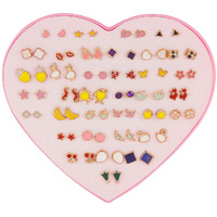 Shining Diva Fashion Stylish Non Precious Base Metal Multicolour Pearl Earrings for Women - Combo 36 Pairs Set (12015er)