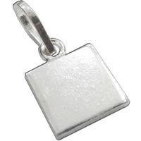 Karizma Jewels 999 Pure Solid Silver Square Piece (Chokor) Pendant for Astrology and lal kitab remedy