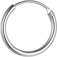 HighSpark 92.5 Sterling Silver Nose Ring for Women | Simple & Elegant Septum Ring/Nose Pin/Silver Nath/Piercing Hoop for Women & Girls | Lovely Gift - Silver 10mm